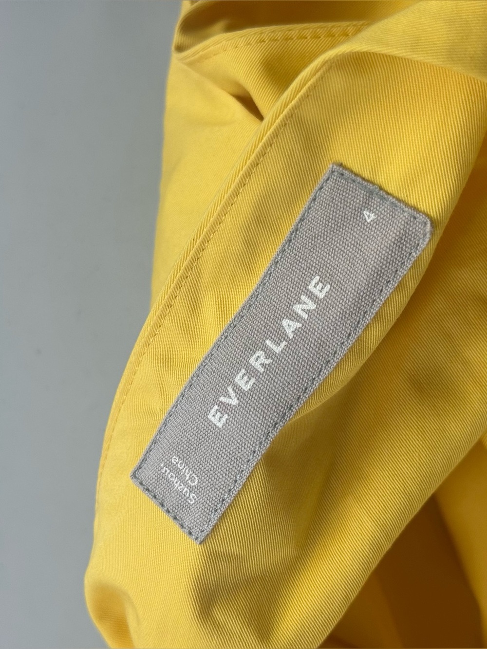 Everlane A-Line Butter Yellow Open Back Sleeveless Cotton Midi Dress Size 4 - Picture 5 of 14